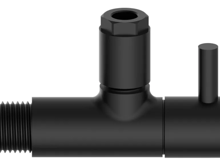 Kirchhoff Universal Eckventil für Kalt- und Warmwasserleitungen Schwarz Matt
