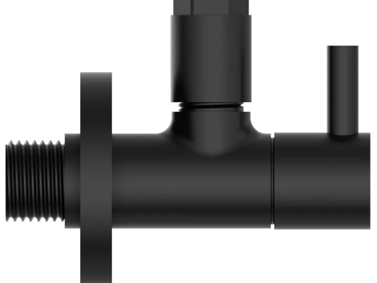 Kirchhoff Universal Eckventil für Kalt- und Warmwasserleitungen Schwarz Matt