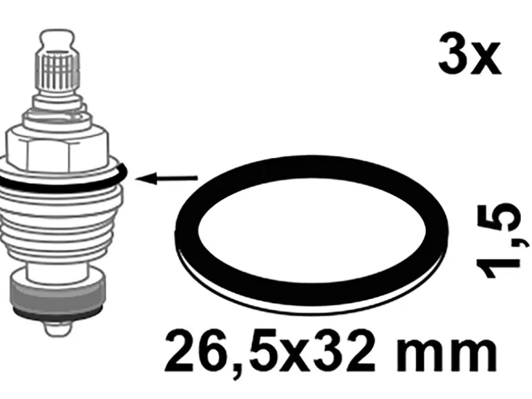 Kirchhoff Verschraubungsdichtung Vulkanfiber 26,5 x 32 mm x 1,5 mm Rot 3 Stück