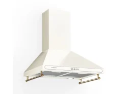 Klarstein Victoria Dunstabzugshaube 60cm Retro-Design 644,5m³/h 2 LED-Lampen Creme