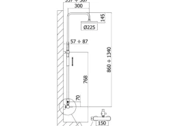 Kronenbach Duschsystem 2.0 rund mit Einhebelmischer und Kopfbrause 22,5 cm in Chrom