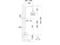 Kronenbach Duschsystem Aufputz IOTA 2.0 in Old Bronze