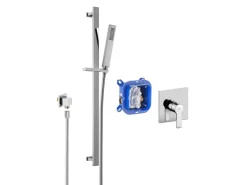 Kronenbach Duschsystem Unterputz mit Einhebelmischer eckig Neura 2.0 in Chrom