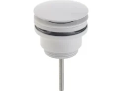 Kronenbach Pop Up Ablaufventil rund und kurz in Weiß Matt