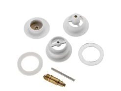 Kronenbach Pop Up Ablaufventil rund und kurz in Weiß Matt