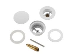 Kronenbach Pop Up Ablaufventil rund und kurz in Weiß Matt