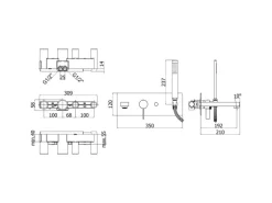 Kronenbach Wannenmodul Unterputz Krona 2.0 in Chrom