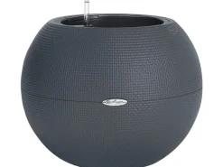 Lechuza® Übertopf Puro Schiefergrau Ø 50 cm integriertes Erdbewässerungssystem