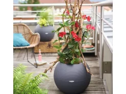 Lechuza® Übertopf Puro Schiefergrau Ø 50 cm integriertes Erdbewässerungssystem