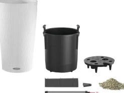 Lechuza® Pflanzgefäß Cilindro Color Ø 32 cm x 56 cm Weiß