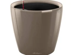 Lechuza® Pflanzgefäß Classico Premium LS Ø 22 cm x 21 cm Taupe hochglanz