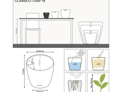 Lechuza® Pflanzgefäß Classico Color 18 Weiß Ø 18 cm