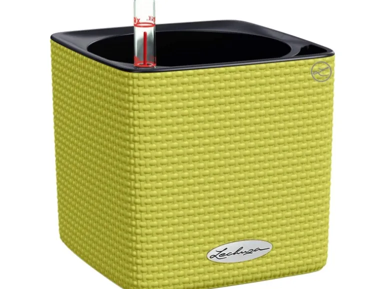 Lechuza® Pflanzgefäß Cube Color 14 cm x 14 cm x 14 cm Limettengrün