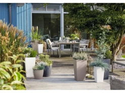 Lechuza® Pflanzgefäß Cubico Color 30 Weiß 30 cm x 30 cm