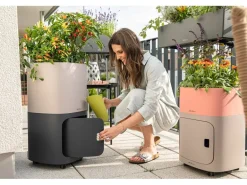 Lechuza® Pflanzgefäß Pila Color Planter 35 cm x 35 cm x 33 cm Lichtgrau