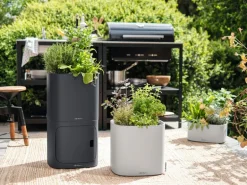 Lechuza® Pflanzgefäß Pila Color Planter 35 cm x 35 cm x 33 cm Lichtgrau