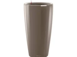 Lechuza® Pflanzgefäß Rondo Premium Ø 33 cm x 56 cm Taupe hochglanz