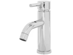 LuxeBath Wasserhahn Bad Klein für Badezimmer Chrom Messing Rund Mischbatterie