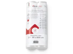 Magic Vac Vakuumierfolienrollen ACO1025 mit Label 30 cm x 600 cm 2 Stück