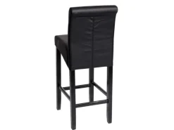 MCW Barhocker C33 2er-Set Schwarz Matt Dunkle Beine Kunstleder