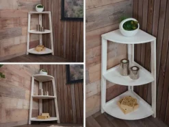 MCW Eckregal K44 Shabby Weiß