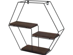 MCW Wandregal K76 43x49x11cm Dunkelbraun