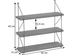 MCW Wandregal K78 40x40x13cm Dunkelgrau