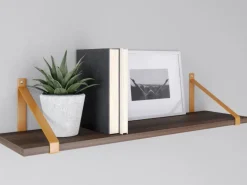 MDF-Wandregal Oldham 1,8 cm x 60 cm x 20 cm Eichenfarben dunkel