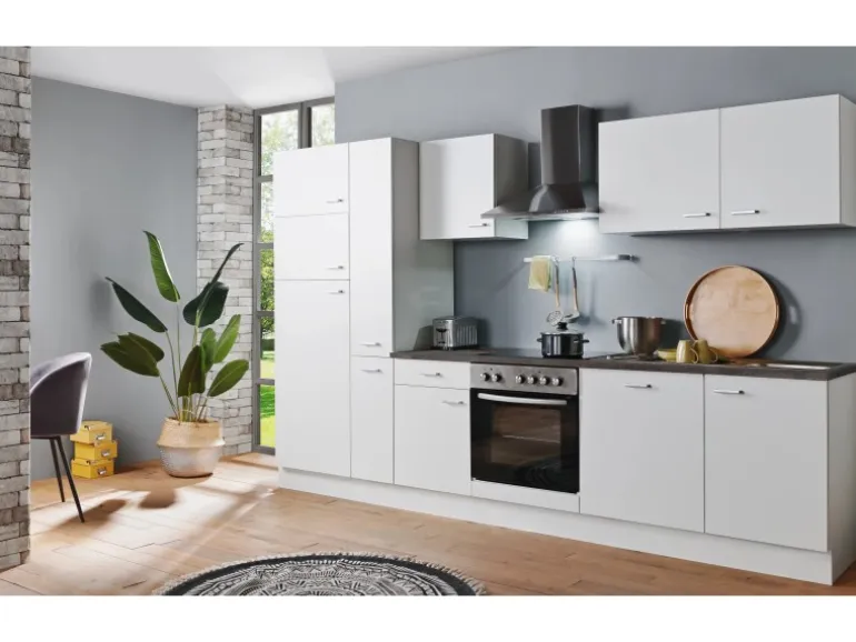 Menke Küchenzeile White Classic 310 cm Weiß