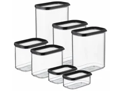 Mepal Modula Vorratsdosen-Set 7-teilig Schwarz