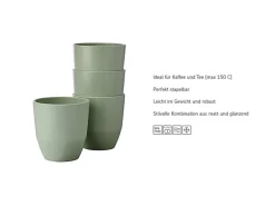 Mepal Silueta Becher 200 ml 4er Set Nordic Sage
