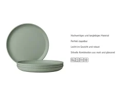 Mepal Silueta Frühstücksteller 23 cm 4er Set Nordic Sage