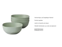 Mepal Silueta Schalen 250 ml 4er Set Nordic Black