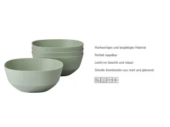 Mepal Silueta Schalen 750 ml 4er Set Nordic Sage