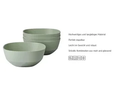 Mepal Silueta Schalen 750 ml 4er Set Nordic White