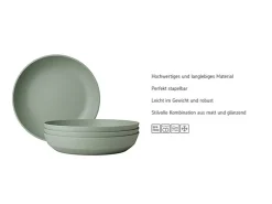 Mepal Silueta Suppenteller 21 cm 4er Set Nordic White