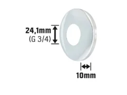 Messing-Rosette Ø 24,1 mm x 10 mm Verchromt