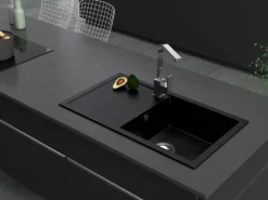 Miló Einbauspüle Granitverbundstoff Blissano 76 Schwarz