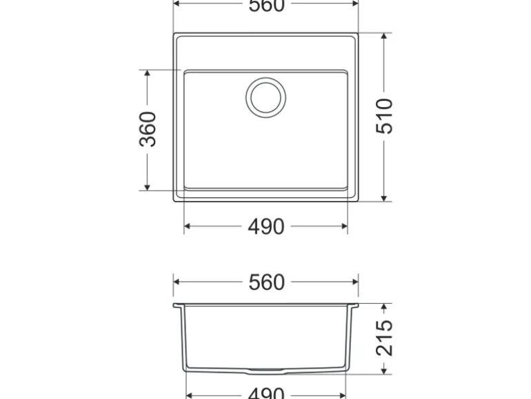 Miló Einbauspüle Granitverbundstoff Luxuria 56 Sand