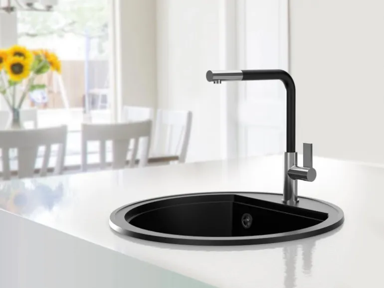 Miló Einbauspüle Granitverbundstoff Olli 51 Schwarz