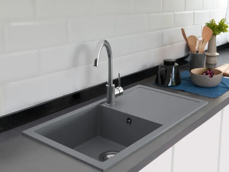 Miló Einbauspüle Granitverbundstoff Blissano 76 Grau