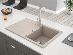 Miló Einbauspüle Granitverbundstoff Piatto 78 Sandbeige