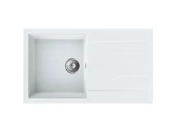 Miló Einbauspüle Granitverbundstoff Luxuria 86 Weiß 30 cm Beckenbreite