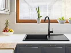 Miló Einbauspüle Granitverbundstoff Palladio 86 Schwarz