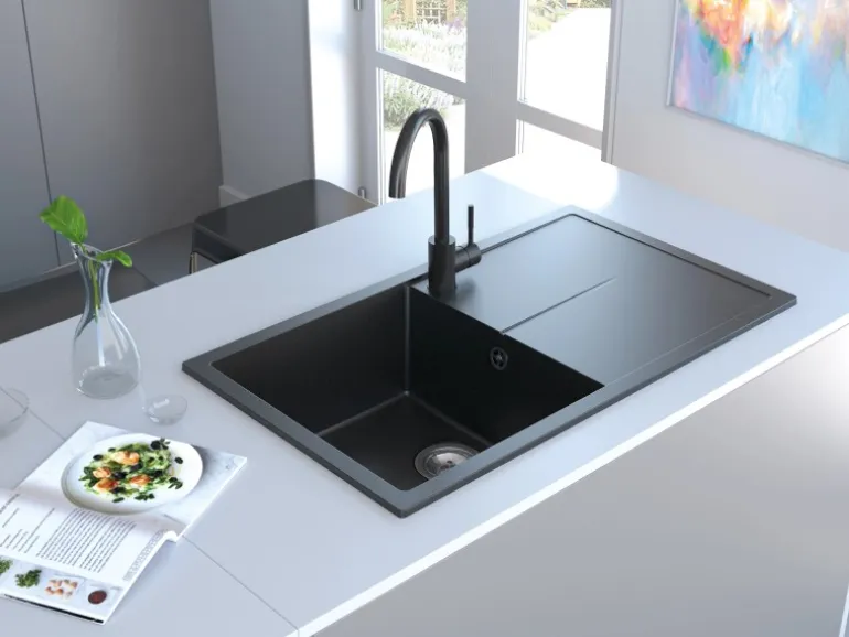 Miló Einbauspüle Granitverbundstoff Adore 86 Lava-Anthrazit