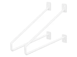 ML-Design 2 Stück Regalhalterung 265 mm Weiß aus Stahl Haarnadel Regalwinkel