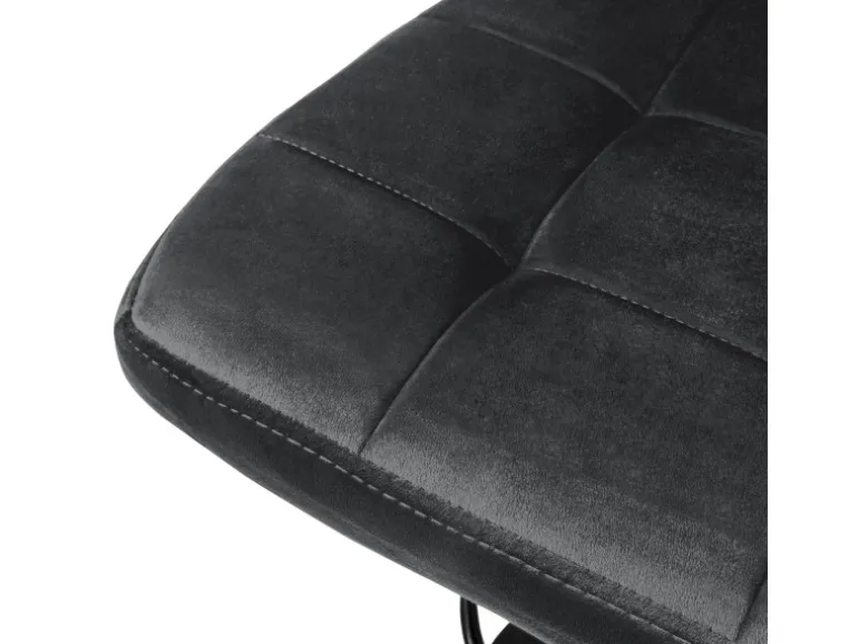 ML-Design Barhocker 2Er Set aus Samt Grau Gepolsterter Barstuhl mit Rückenlehne