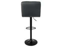 ML-Design Barhocker 2Er Set aus Samt Grau Gepolsterter Barstuhl mit Rückenlehne