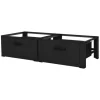 ML-Design Doppel Waschmaschinen Untergestell Schubladen Schwarz 128x53,5x31,5cm