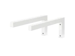 ML-Design 2Er Set Wandkonsole Winkel L-Form für Waschtisch 350x150 mm Weiß Stahl